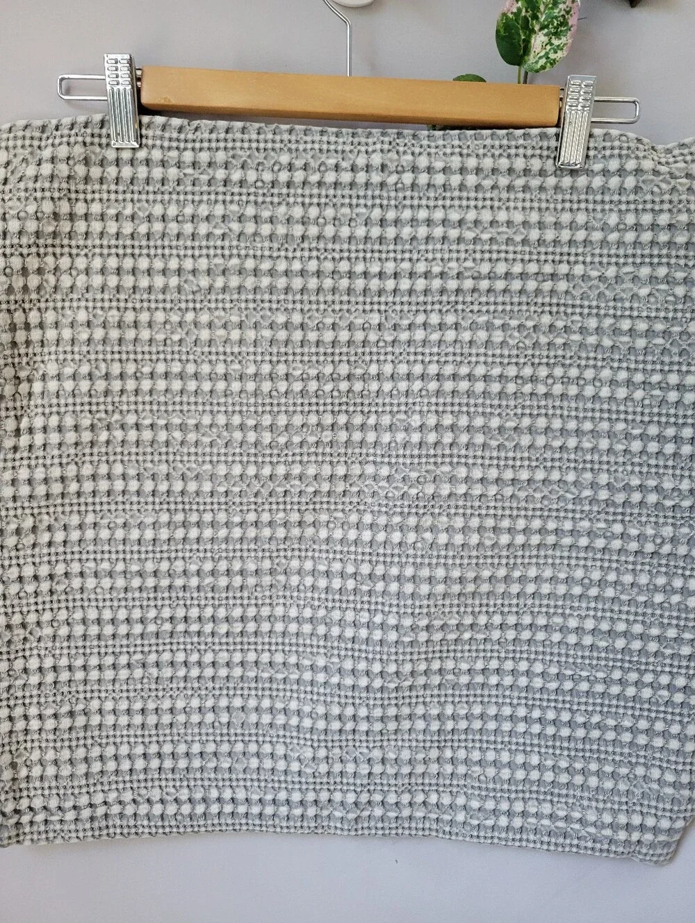 Pottery Barn Honeycomb Throw Pillow Cover Gray 18 x 18